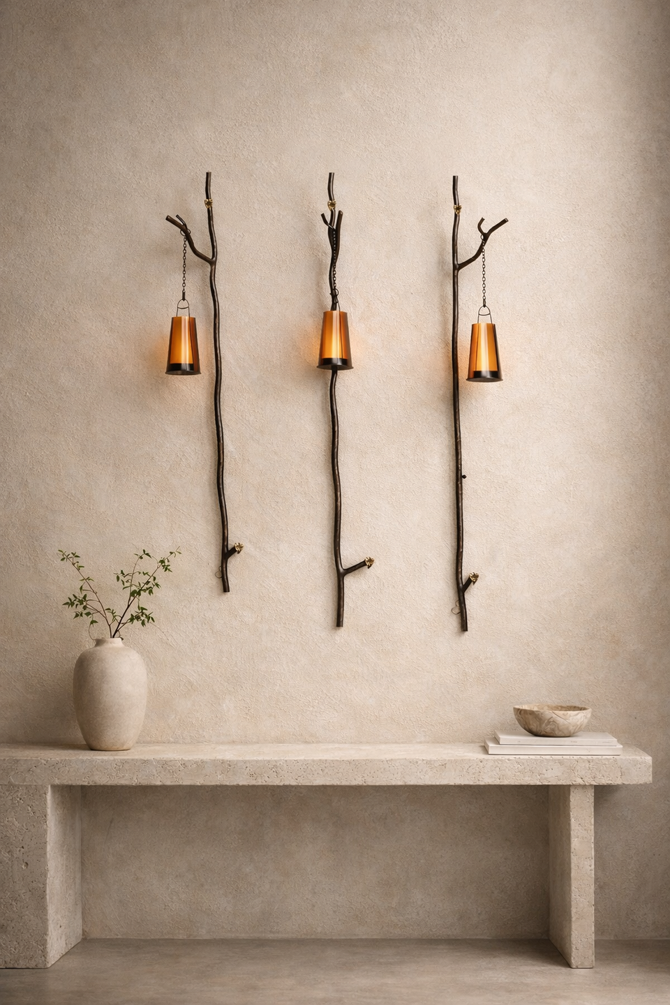 Enlightened Twigs – Sculptural Iron Wall Decor