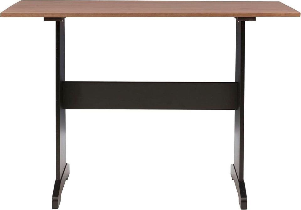 Black Pecan Five Seat Dining Set With Storage Benches