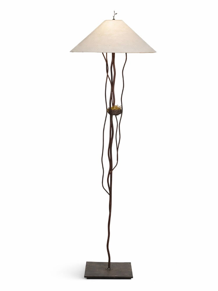 Nest Floor Lamp — Sculptural Ironwork (59”)