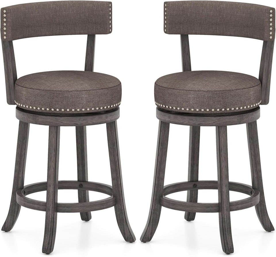 Swivel Bar Stools Set of Two for Kitchen