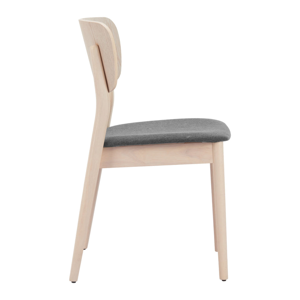 Kellua Dining Chair (Set of 2) Gray & Natural