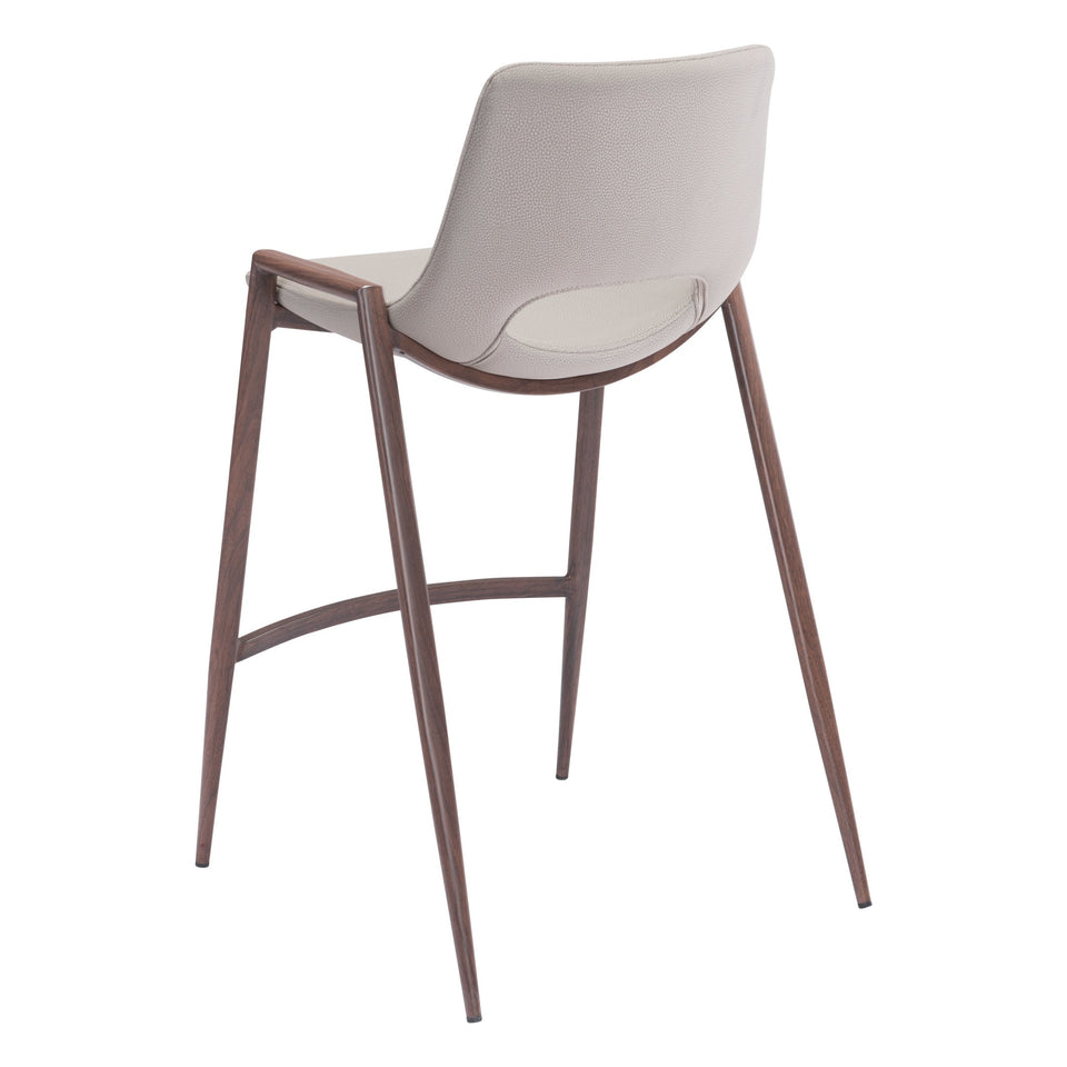 Desi Counter Stool (Set of 2) Beige & Walnut