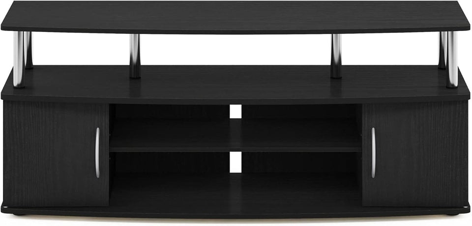 JAYA Entertainment Stand For 55 Inch TV Americano Chrome