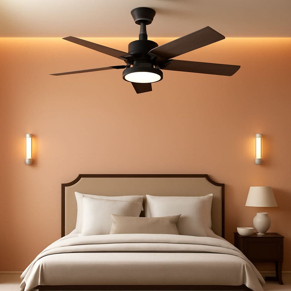 52 Inch Ceiling Fan With Light Remote Control Dimmable LED