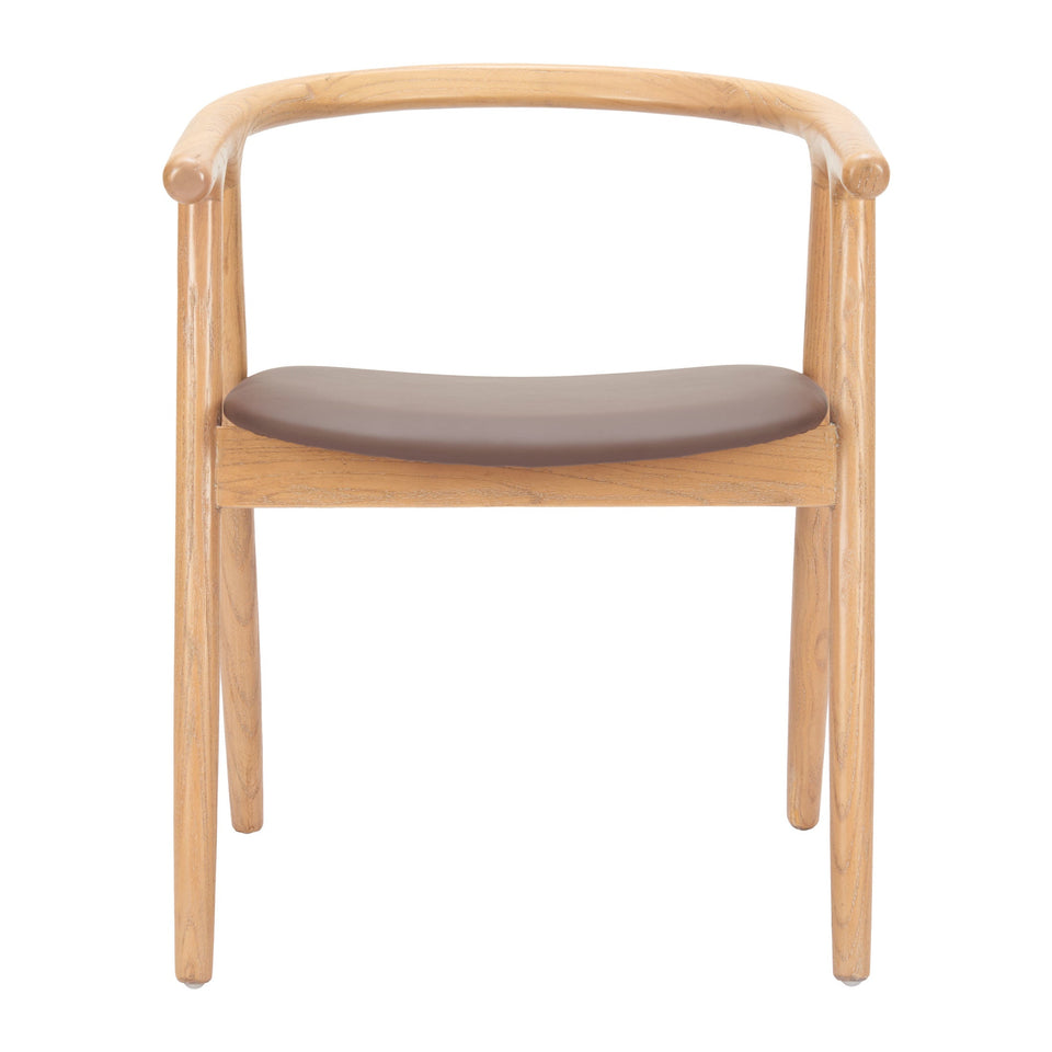 Peker Dining Chair (Set of 2) Brown & Natural