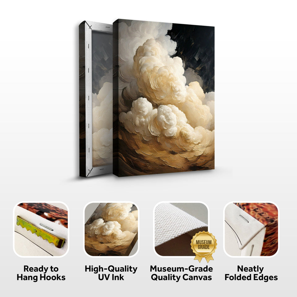 Beige Cloud Abstract Wall Art