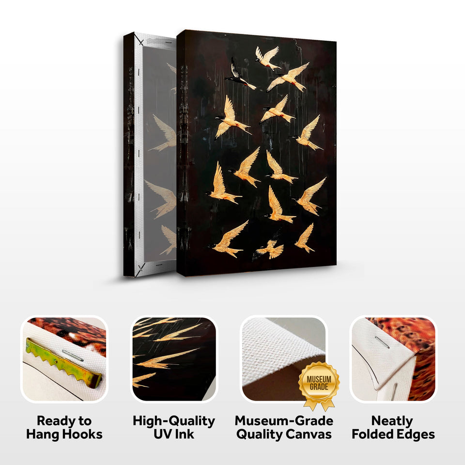 Abstract Flying Swallow Wall Art