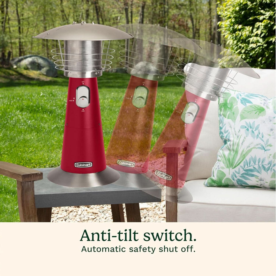Portable Tabletop Patio Heater 11000 BTU Red Outdoor