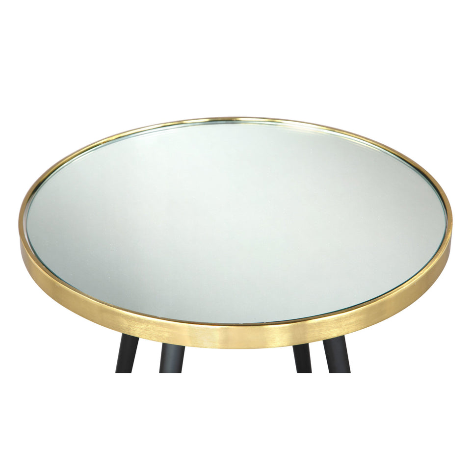 Particle Side Table Gold & Black