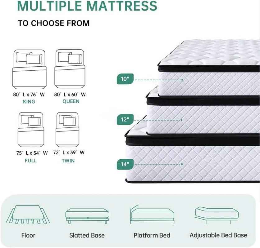 Full Size 10 Inch Hybrid Thermoregulating Mattress