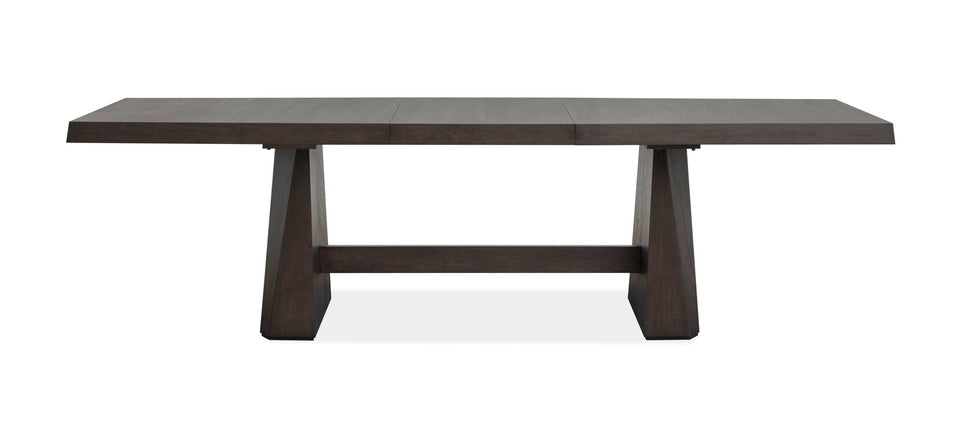 Tauren - Extendable Double Pedestal Dining Table - Coffee Bean