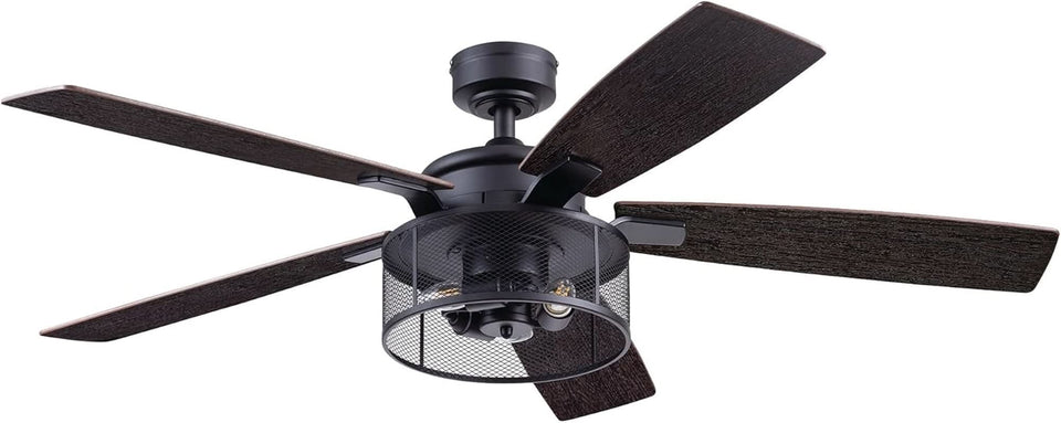 IndustrialStrength 52 Inch Ceiling Fan With LED Light