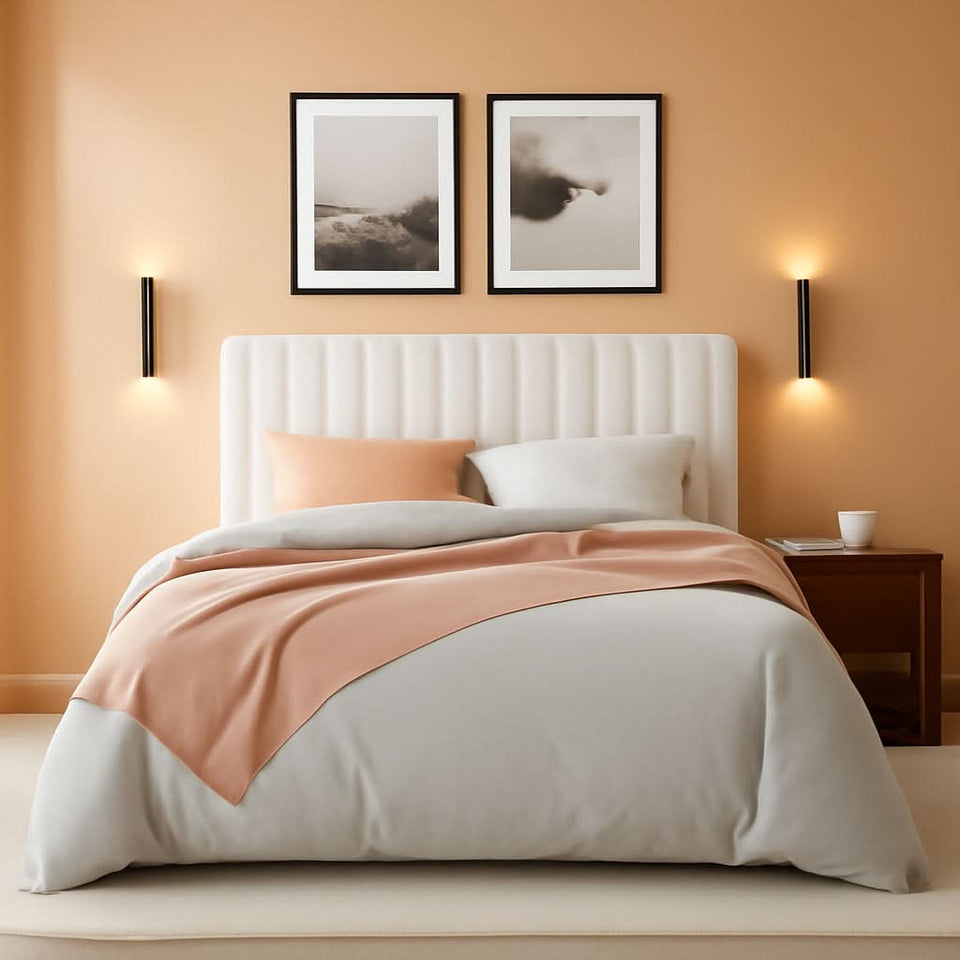 White Velvet Full Bed Frame With Wingback Tufted Headboard