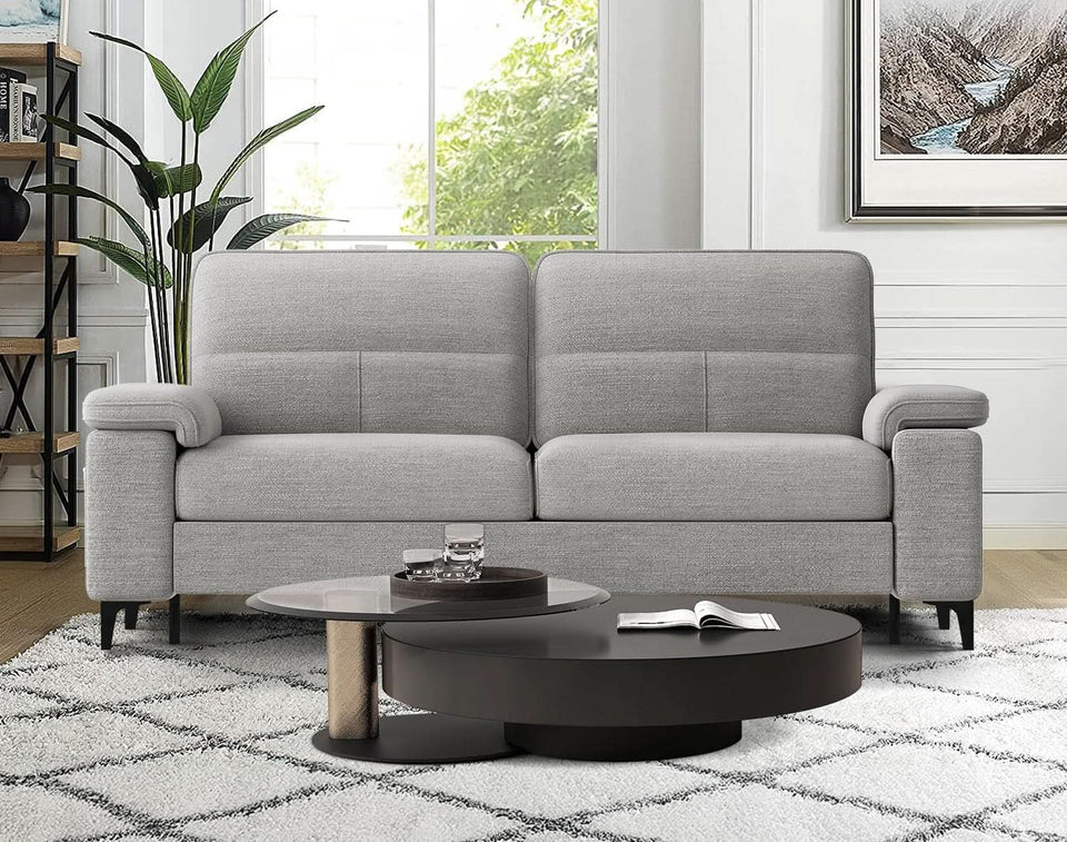Light Gray Loveseat With Removable Cover And Armrests
