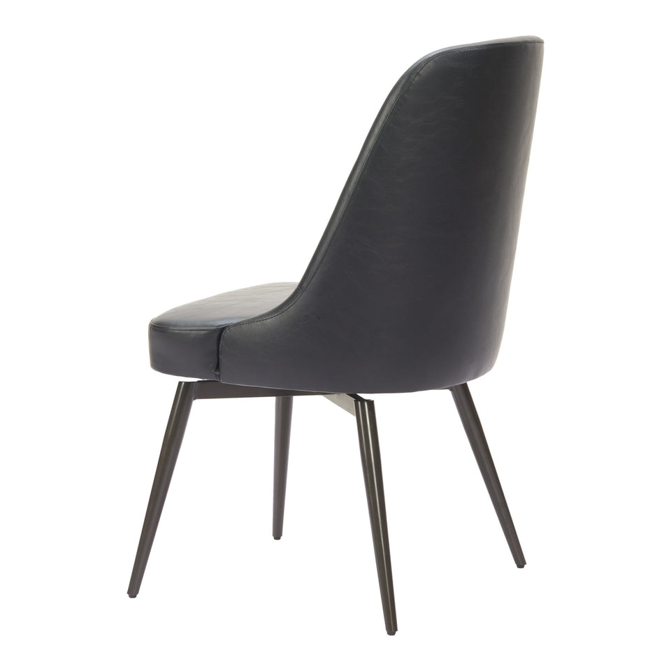 Keppel Swivel Dining Chair (Set of 2) Black
