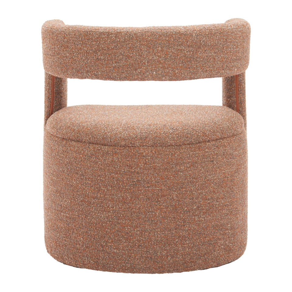 Atria Accent Chair & Ottoman Tawny Brown