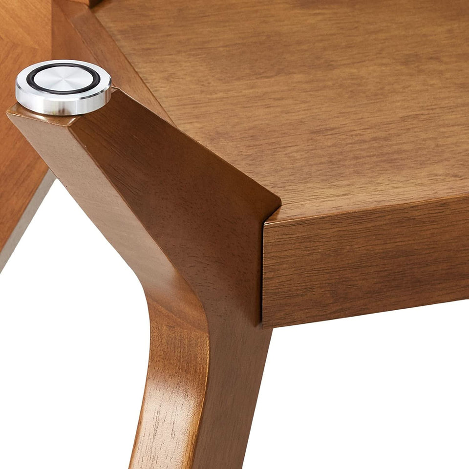 Paxton Mid Century Modern Dining Table Base Nutmeg Finish