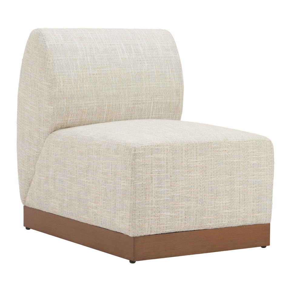 Christy Armless Chair Beige