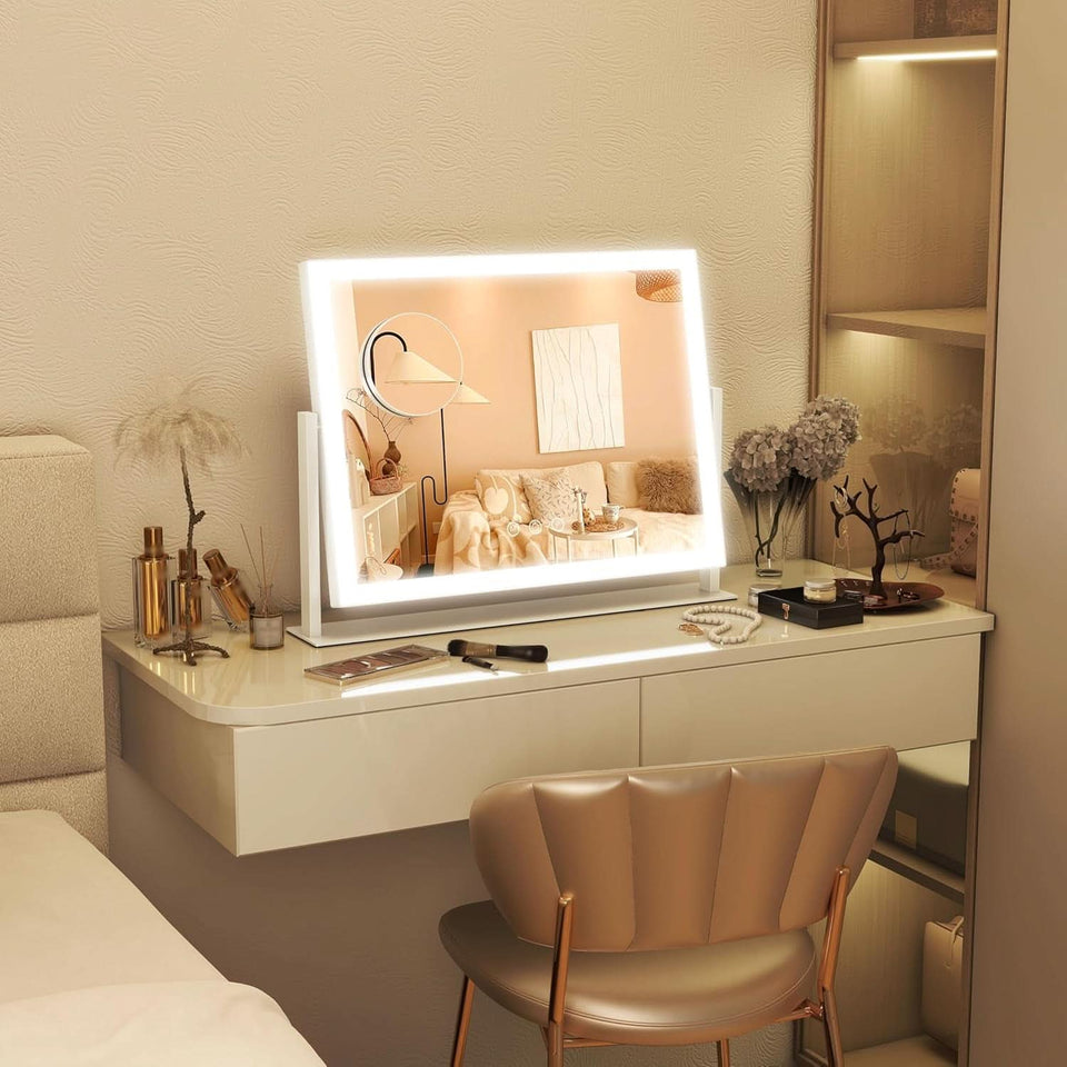 13x17 Makeup Vanity Mirror With Lights Dimmable Touch Screen