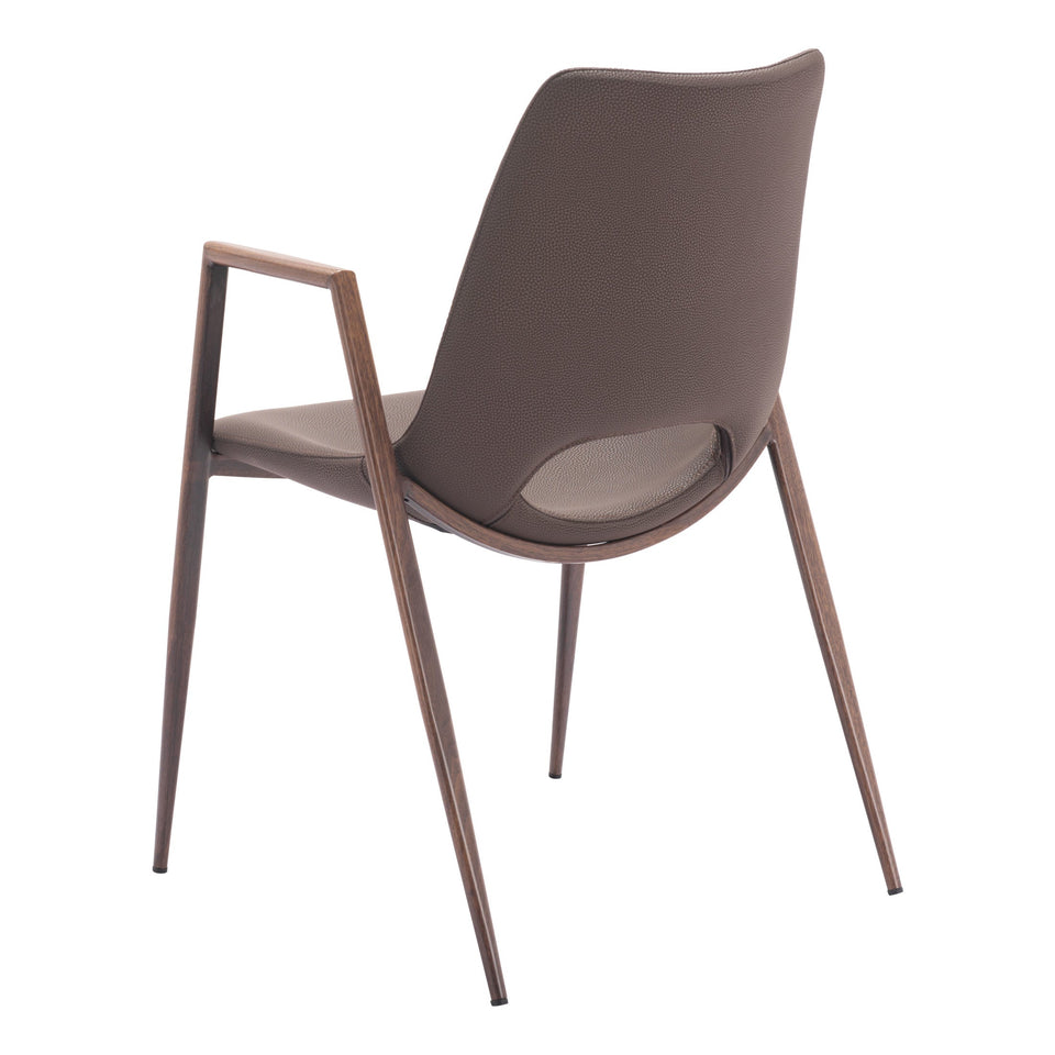 Desi Dining Chair (Set of 2) Brown & Walnut