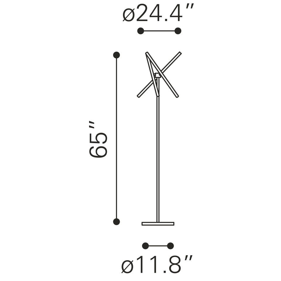 Garza Floor Lamp Brass