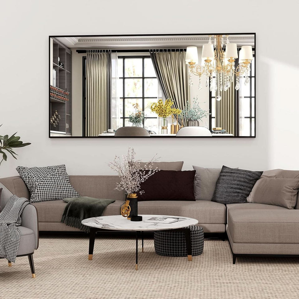 Full Length Mirror With Stand 34x76 Aluminum Frame