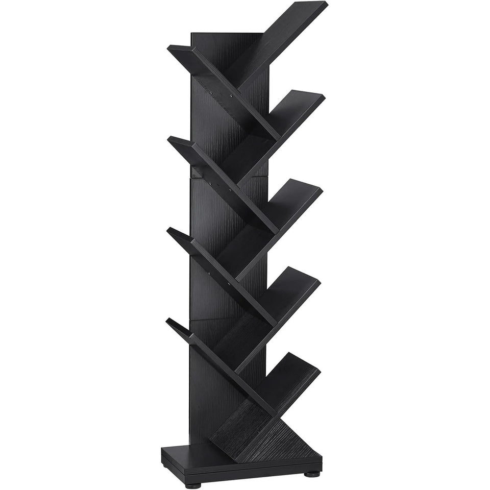 8 Tier Tree Bookshelf Natural Wood Finish Bookcase