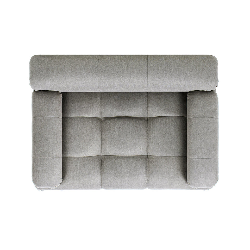 Uptown Gray Modern Pet Bed with Bolstered Arms - Small to Medium
