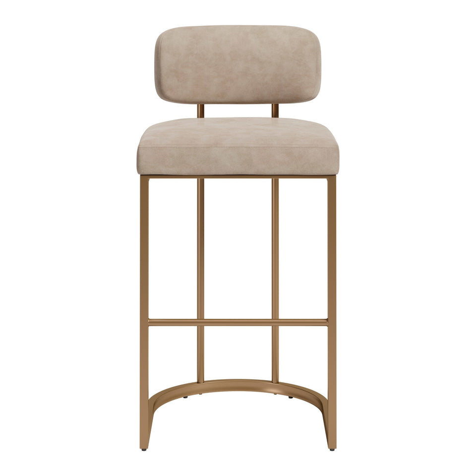 Velar Barstool (Set of 2) Beige