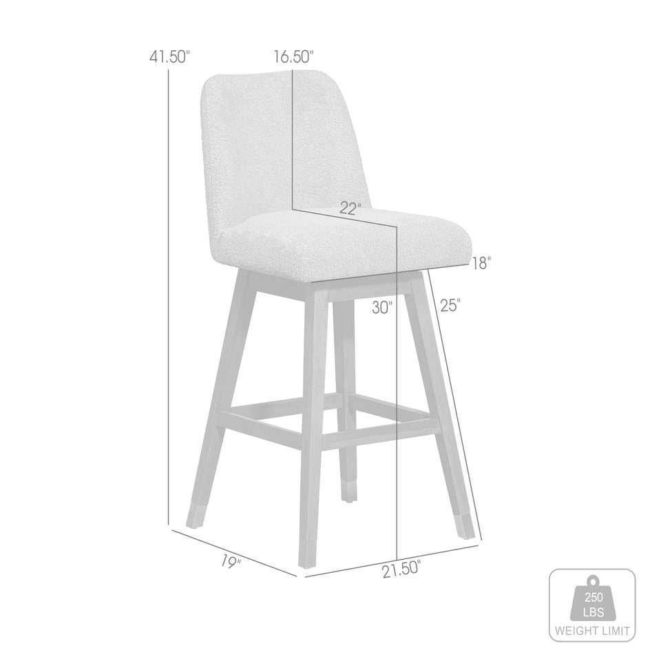 Amelia Swivel Bar Stool - Set of 4