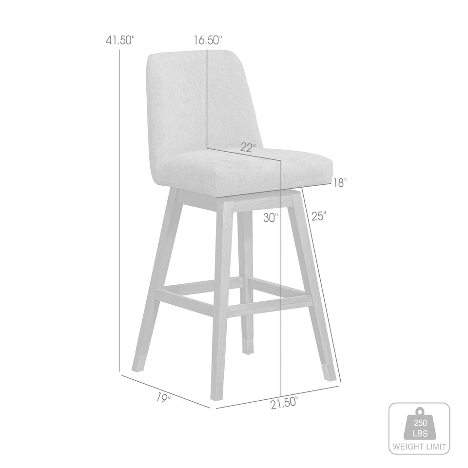 Amelia Swivel Bar Stool - Set of 4