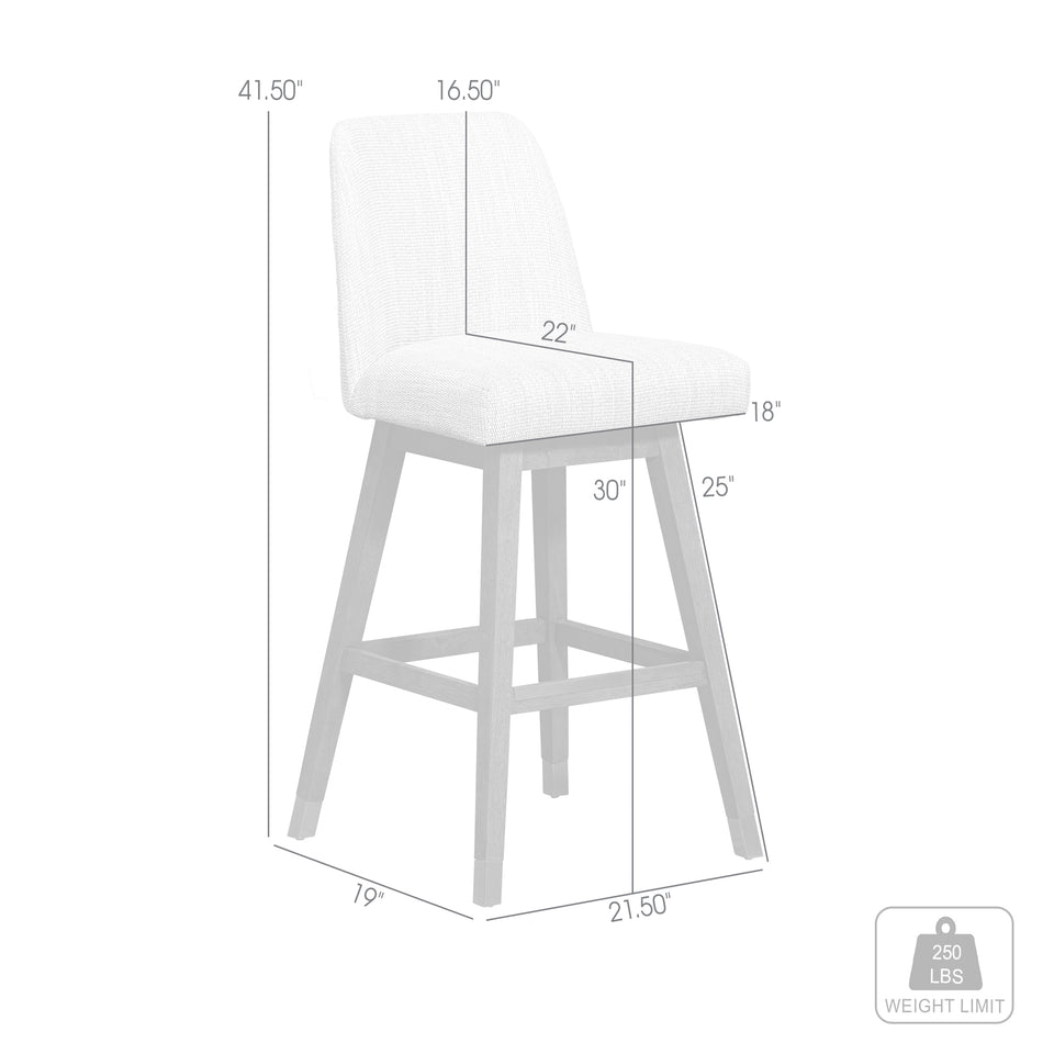 Amelia Swivel Bar Stool - Set of 3