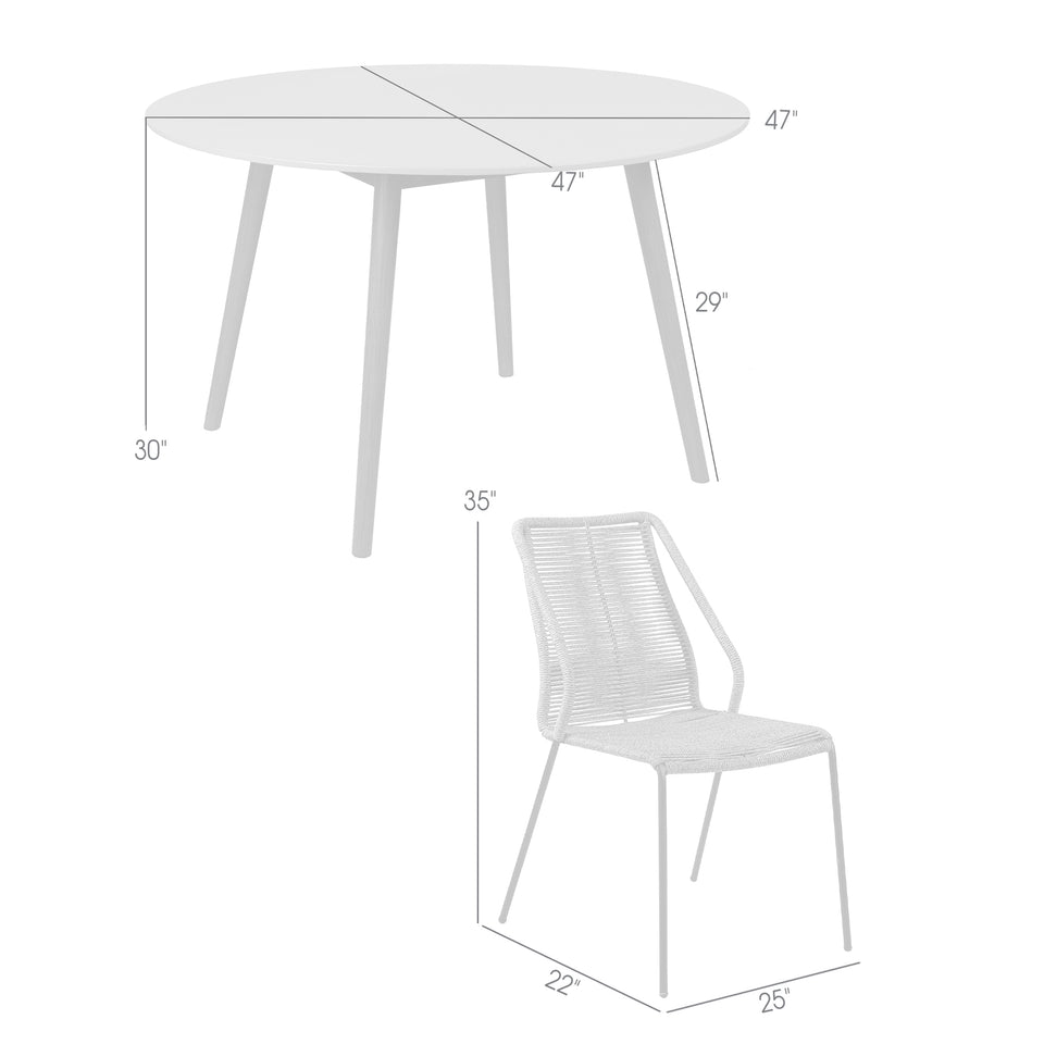 Kylie and Clip Outdoor 5 Piece Dining Set