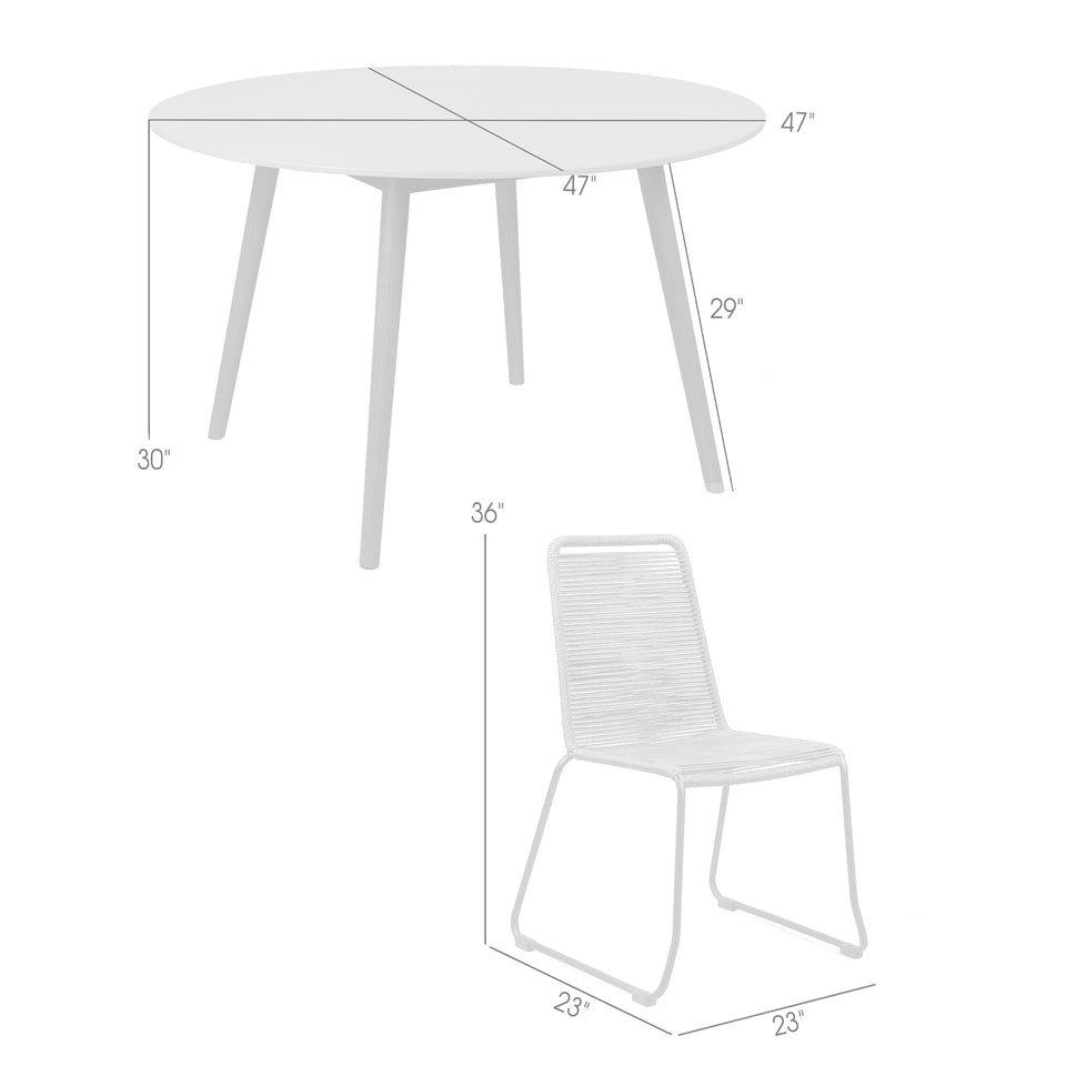 Kylie and Shasta 5 Piece Patio Dining Set