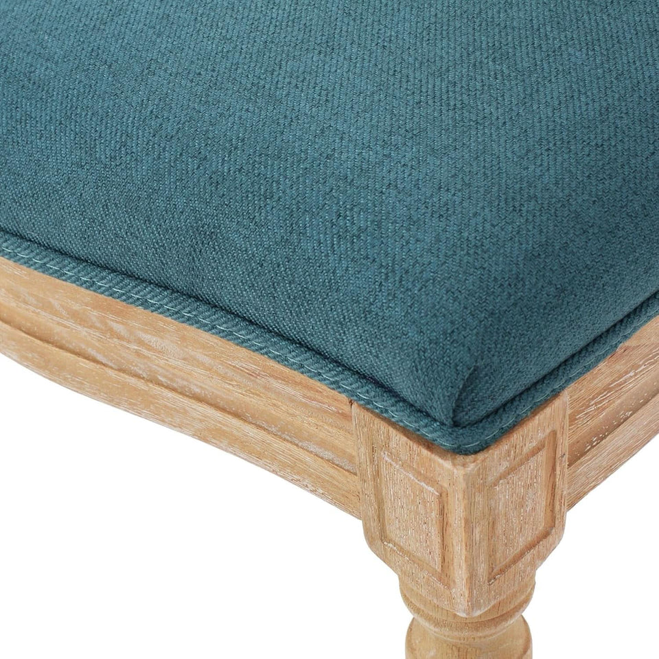 Phinnaeus Fabric Dining Chairs Set Dark Teal Two Piece
