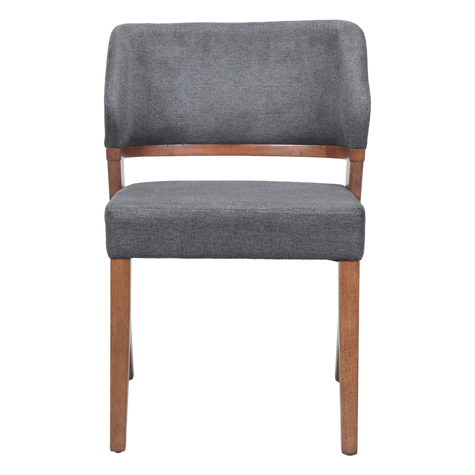 Sunobu Dining Chair (Set of 2) Azure Gray & Walnut