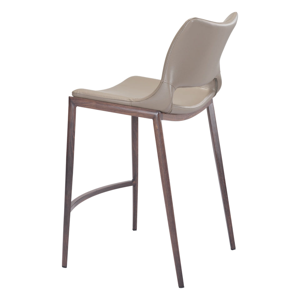 Ace Counter Stool (Set of 2) Brown & Walnut