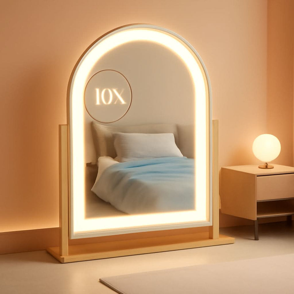 Lighted Makeup Mirror With LED Three Color Lighting Modes