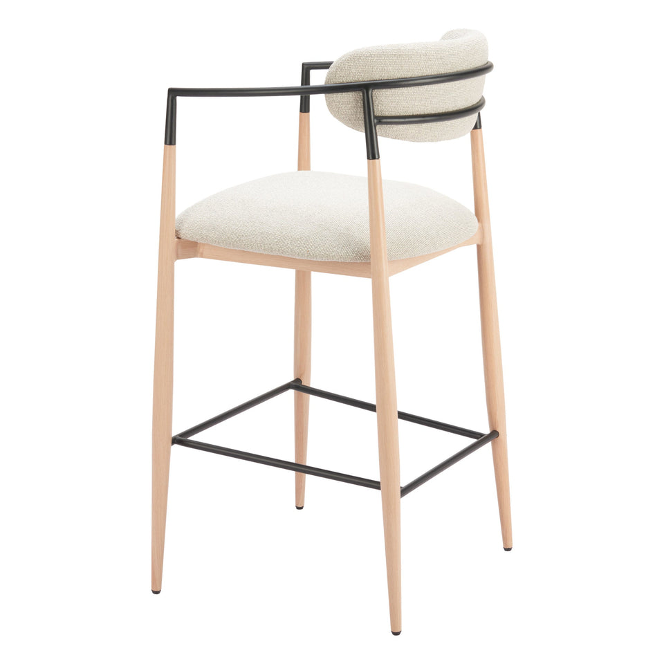 Equinox Barstool Oyster Gray & Natural