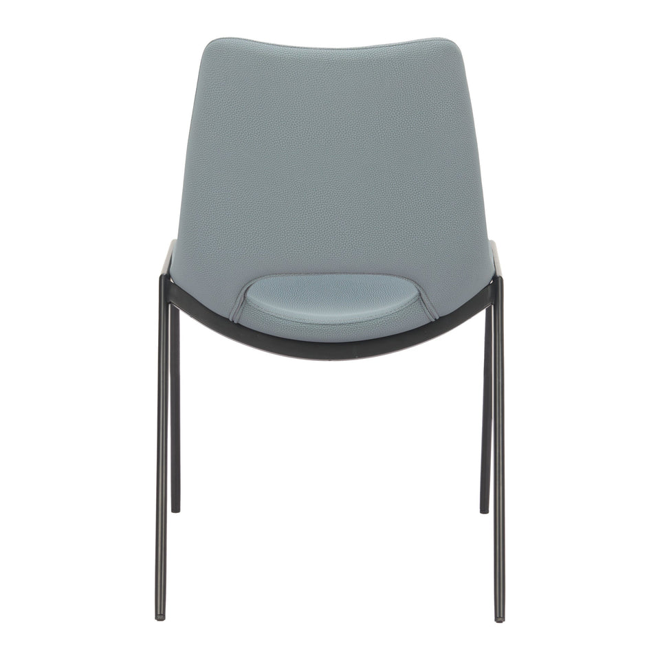 Desi Armless Dining Chair (Set of 2) Azure Gray