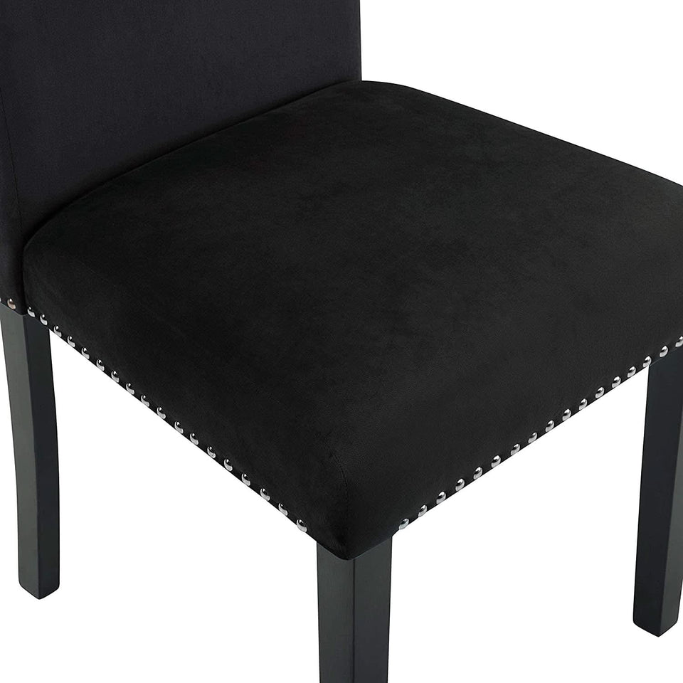 64 Inch Dining Table With Faux Marble Top And Black Base