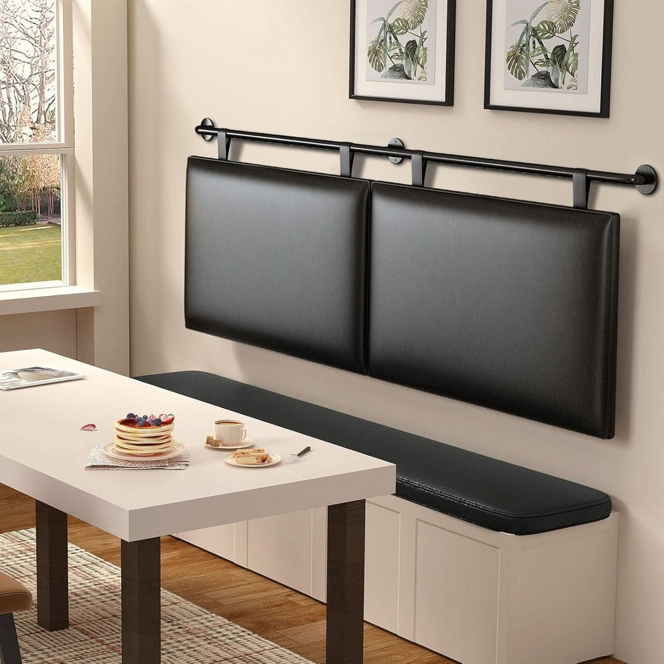 Queen Size Wall Mounted Headboard Industrial Pipe Design