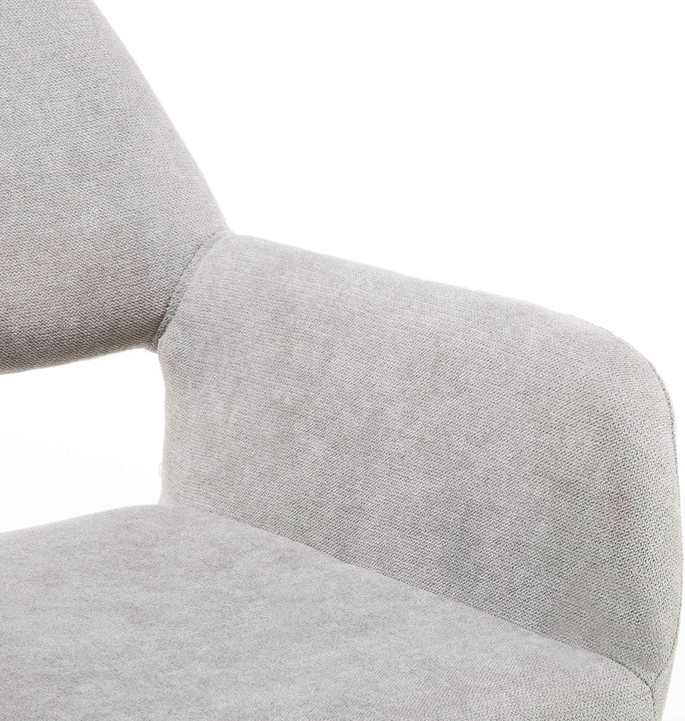 Mid Century Modern Upholstered Accent Chair Gray No Wheels