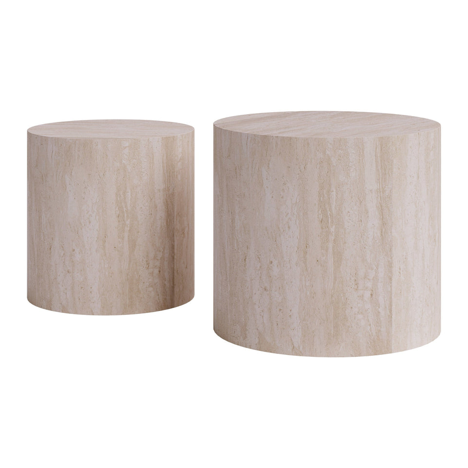 Carzo Coffee Table Set (2-Piece) Stone Beige
