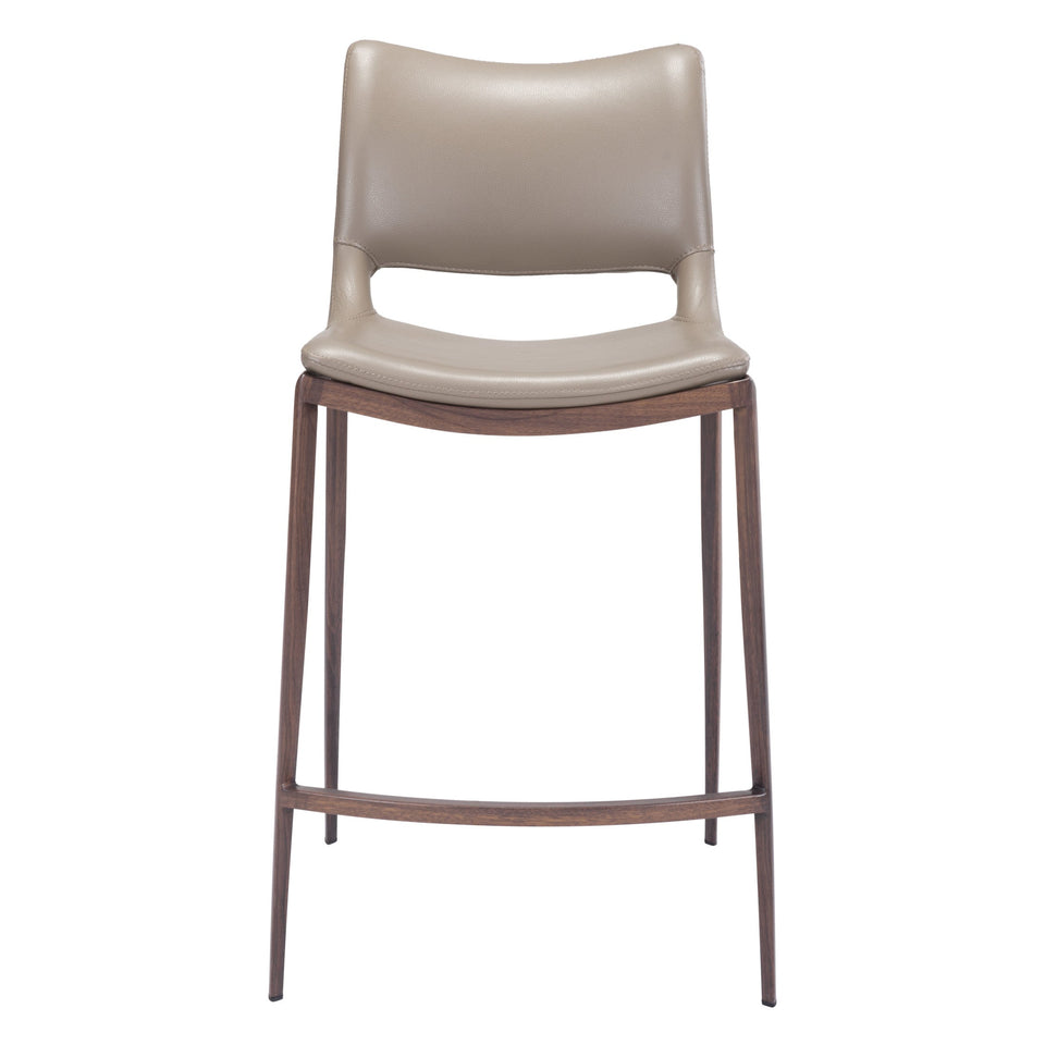 Ace Counter Stool (Set of 2) Brown & Walnut