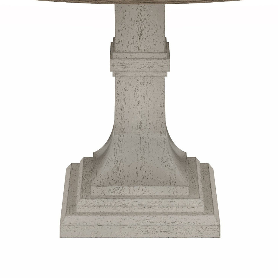 Tannen - Round Dining Table - White / Gray