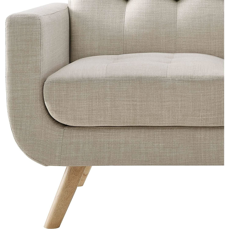 Beige Accent Armchair For Living Room Modern Design