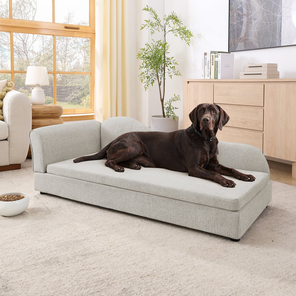 Oversized Pet Sofa for Medium/Large Dogs with Modern Design - Olive Green, Beige, Dark Blue, Dark Grey