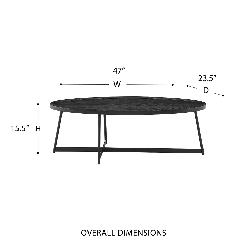 Niklaus 47" Oval Coffee Table