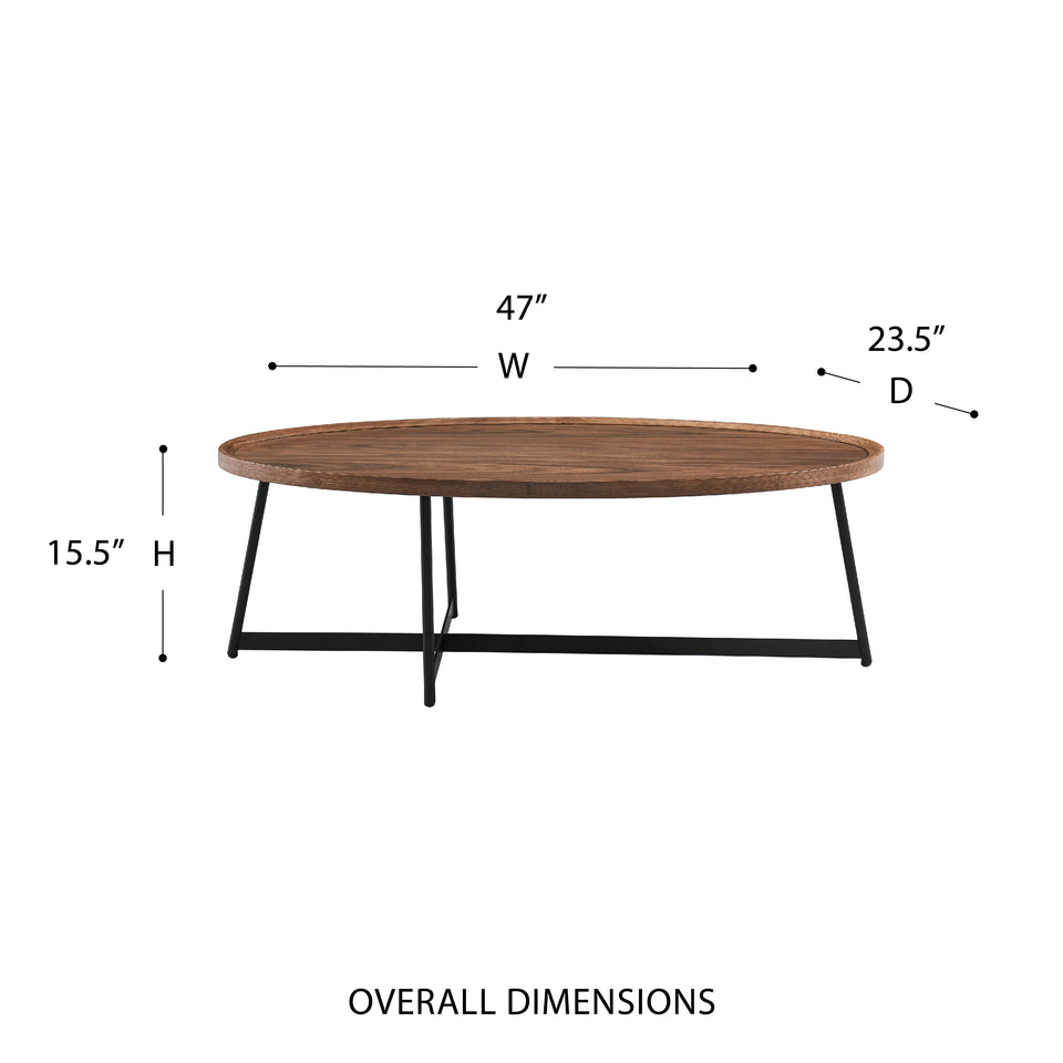 Niklaus 47" Oval Coffee Table